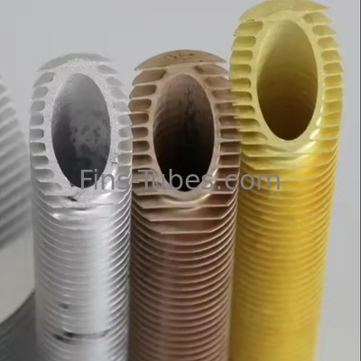 DELLOK OD63.5mm एल्यूमीनियम फिन ट्यूब टिकाऊपन के साथ / 300°F तक ठंडा करने के लिए लंबे समय तक चलने वाला